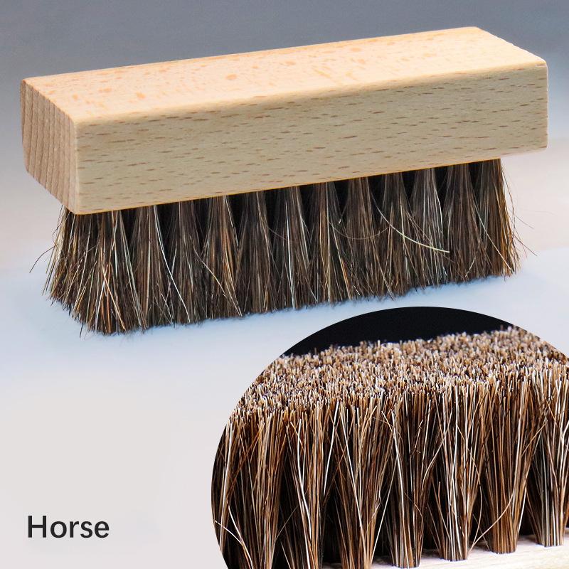 Pig Bristles Shoe Brush For Slippers Sneaker Brush Shoes Cleaning Brushes Boot Brush Cleaner Wood Handle Shoe Brush