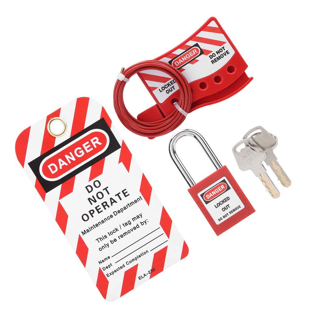 Security Cable Lock Engineering Lockout Locking Device Waterproof Durable for Fix Mechanical