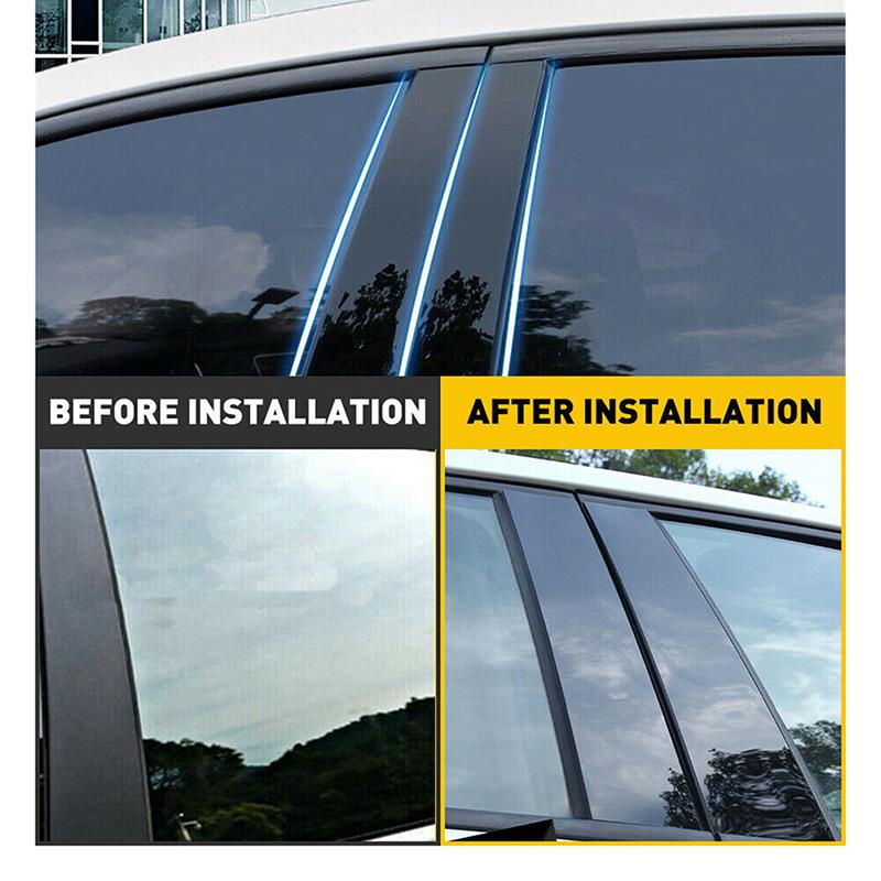 4pcs/set Car BC Column Accessories For Ram 1500 TRX 4 Door Crew Cab 2019-2023 Glossy Black Door Window Pillar Posts Trim Styling