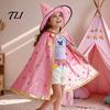 Comfortable Loose Fit Cape Kids Wizard Cloak with Hat for Boys Girls, Halloween Witch Soft Lightweight Festival Costume Prop Party Cosplay