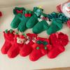 Christmas Socks for Kids Toddler Baby Girls Cotton Bow Short Socks Children's New Year Gifts for 1-8Years