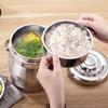 Stainless Steel Thermos Food Jar Foldable Handle Insulated Pot Portable Thermal Lunch Box  School