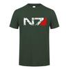 Game Mass Effect N7 Unisex T Shirt Summer Fashion Short Sleeve Unisex Mass Effect N7 Tshirts Tops