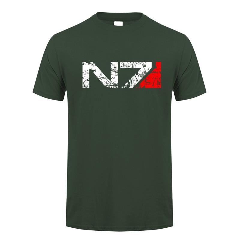 Game Mass Effect N7 Unisex T Shirt Summer Fashion Short Sleeve Unisex Mass Effect N7 Tshirts Tops