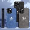 Автомобиль Для Lexus Эмблема Замша Все Включено Чехол Для Телефона Для iPhone 16 15 13 14 12 Pro Max Mini 8 XR XS 16 Plus 15Pro MAX Чехол Оболочка