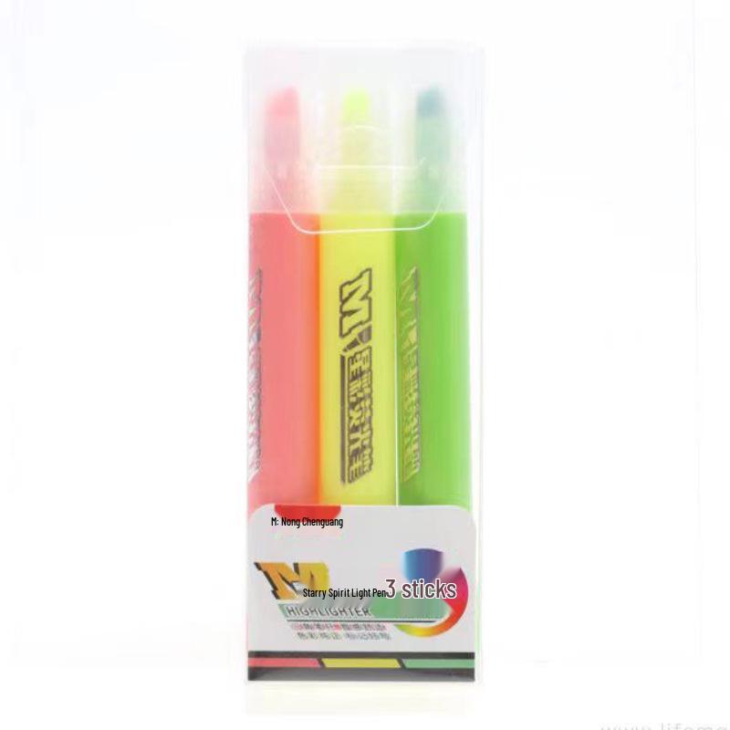 Morning Light Fluorescent Marker Pens, 6/3 Colors, Water-Based Single-Head for Journals and Art (AHMV7602)