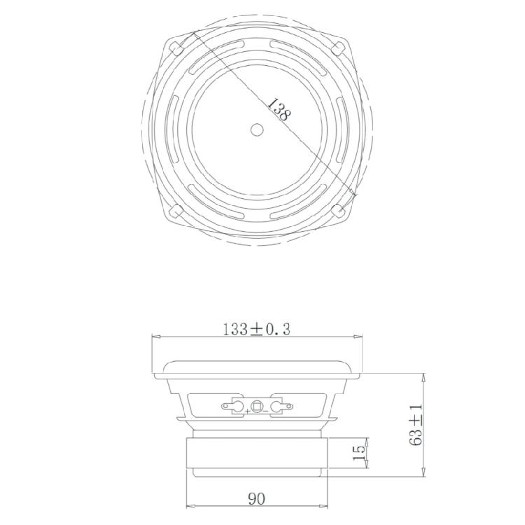 Профессиональный 5,25-дюймовый сабвуферный динамик 40 Вт 4 Ом IPX7 Водонепроницаемый Магниты Y30 Низкочастотный динамик