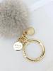 [Maia] Mink Fur Keyring & Charm - Gray