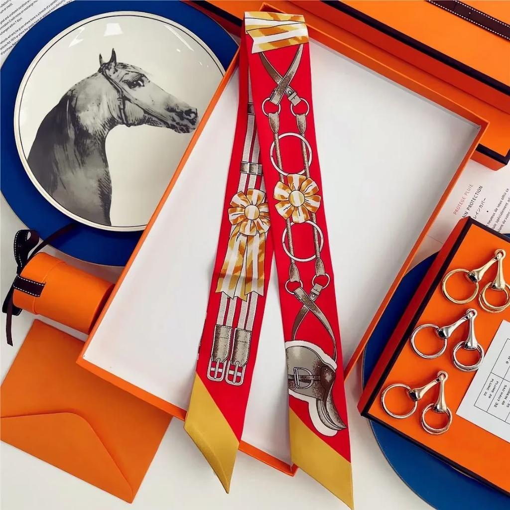 100% Mulberry Silk Ribbon Long Hair Bows Scarf Headscarf Fashion Hair Ties Ribbons Multifunctional Headband Bandana Hair