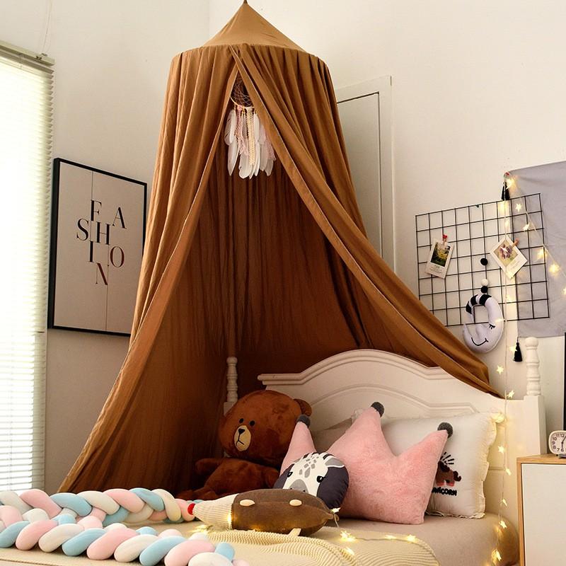 Nordic Style Ceiling Bed Canopy Baby Crib Breathable Mosquito Net Windproof Curtain Nursery Room Decor