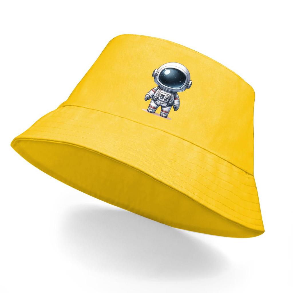 Панама с принтом «Маленький астронавт», Мужская шляпа с широкими полями, Простая, Двусторонняя, Пляжная кепка