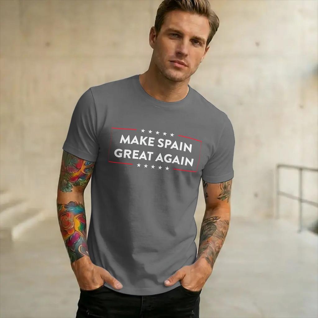 Unisex Wounisex Make Spain Great Again T Shirt 100 Cotton Printed Tee Shirts Clothing Outfits