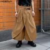 INCERUN Мужские эластичные талии неравномерные слои однотонные повседневные свободные брюки брюки