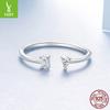 Simple Water Drop Open Ring Can Be Stacked, Exquisite And Compact S925 Sterling Silver Ring.