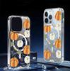 Магнитный чехол для телефона с блоками цвета и тыквой для iPhone 15/16/17 Pro Max - Прозрачный, Полная защита