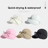 Женская шляпа от солнца для улицы UPF 50+ с широкими полями, козырек, летняя пляжная кепка с защитой от ультрафиолета, складная рыболовная шляпа с отверстием для хвостика