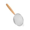 Food Strainers Stainless Steel Mesh Filter Spoon with Wooden Handle Flour Filter Spoon Fried Food Filter Oil Kitchen Tools