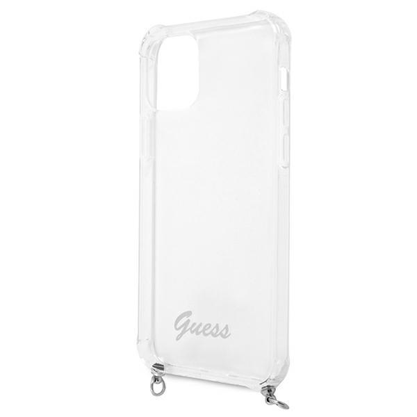 Guess Guhcp12Mkc4Gssi Iphone 12/12 Pro6,1 Transparent Hardcase 4G Silver Chain