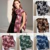 Women Scarf Graffiti Color Block Printed Scarf Autumn Winter Soft Shawl Scarf Outdoor Activities Versatile Accessory