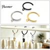 Metal Rings for Window Drapes 10Pcs C Shaped Curtain Rings, Heavy Duty Bypass Large Treatments Passing Drapery with Eyelets French Return Rods Smooth