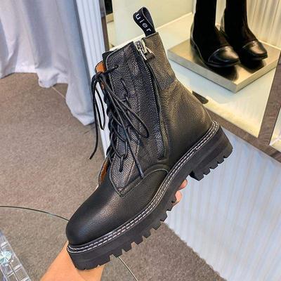 Бархатные ботинки Мартина интернет-знаменитости женские в британском стиле 2025 новые универсальные красивые локомотивные большого размера короткие ботинки осень и зима одинарные б