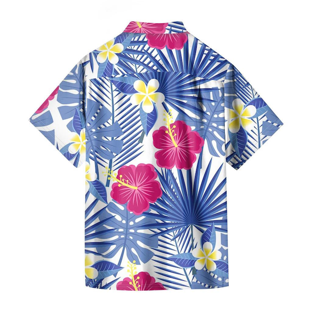 Мужские винтажные рубашки для боулинга на пуговицах с коротким рукавом, летняя пляжная рубашка