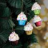 1pcs Christmas Tree Decor Avocado Fruit Pineapple Cupcake Donut Ice Cream New Year Xmas Tree Hanging Home Ornament