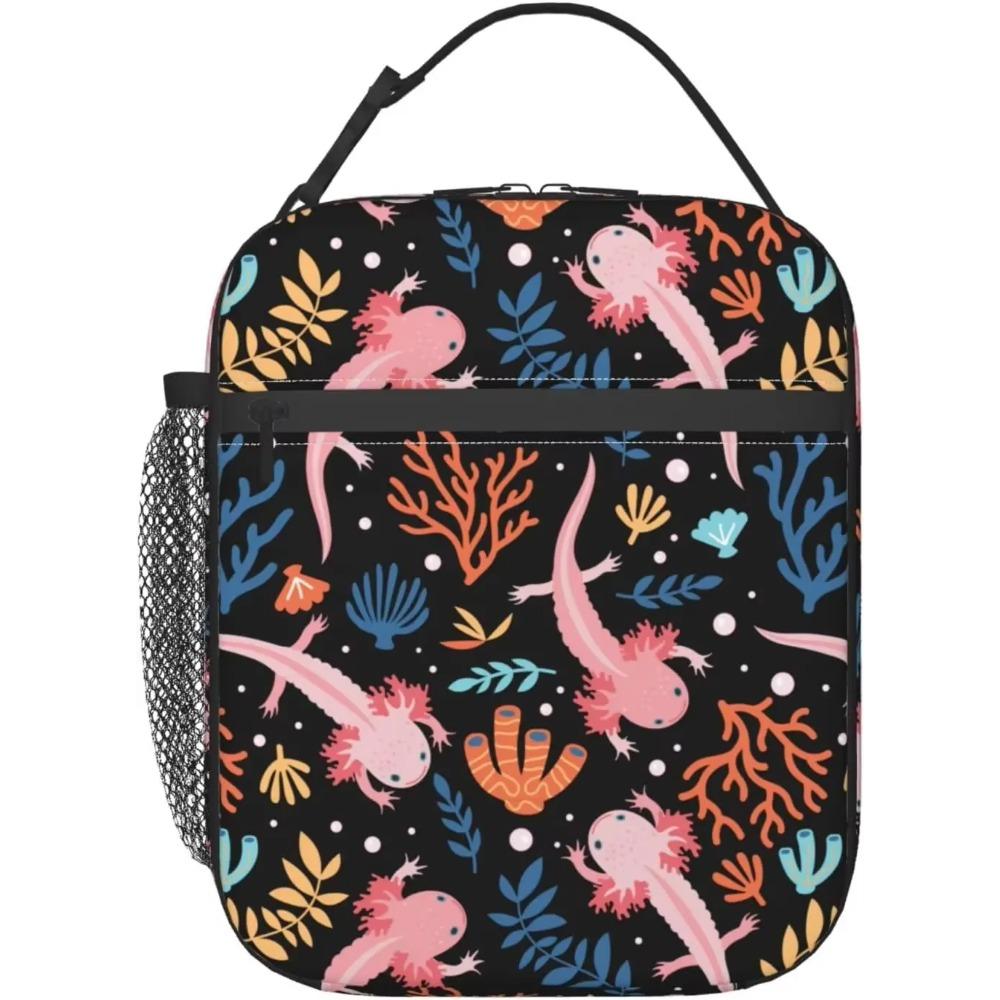 Axolotl Lunch Box многоразовый изолированный ланч-бокс термохолодильник Bento Tote для мальчиков девочек школ мужчин женщин пикника путешествия похода