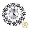 35cm European Style 3D Large Wall Clock Flower Rhinestone Silent Living Room Bedroom Home Decor