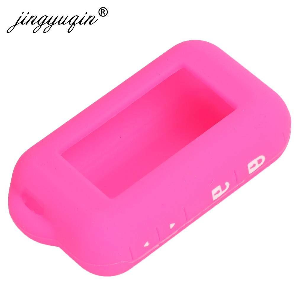 Мягкий силиконовый чехол jingyuqin для Star line E60 E90 E61, двусторонний автомобильный пульт дистанционного управления, двусторонняя сигнализация, ЖК-брелок, автобрелок, резиновый держатель, защитная крышка