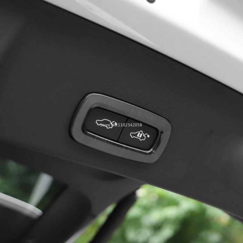 For Volvo Xc60 2018 Stainless Steel Trunk Switch Button Frame Tailgate Open Cover 3d Parts
