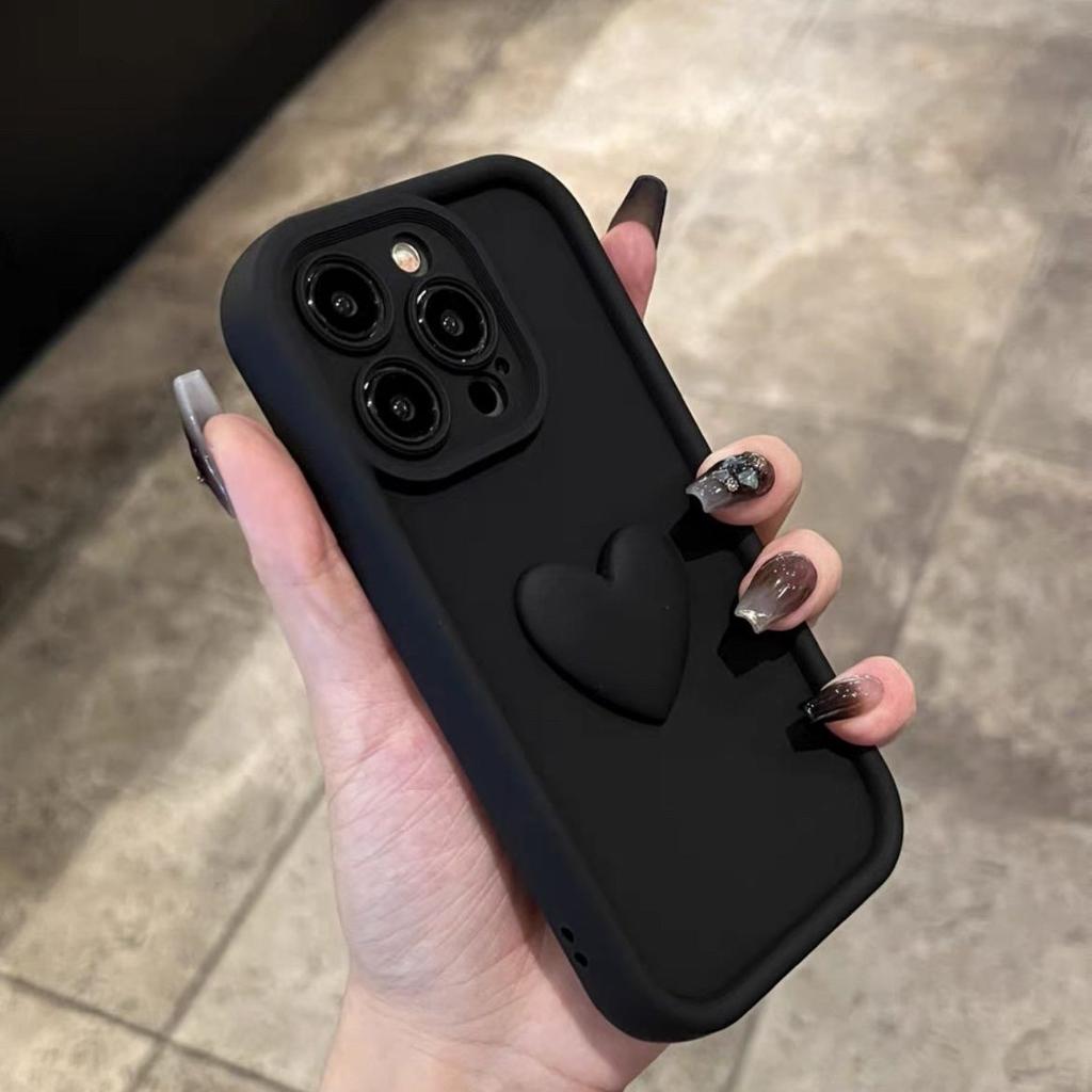 S 24 23 22 21 20 Cute 3D Love Heart Matte Case On Samsung Galaxy S24 S23 S22 S21 S20 FE Plus Ultra 5g Women Silicone Back Cover