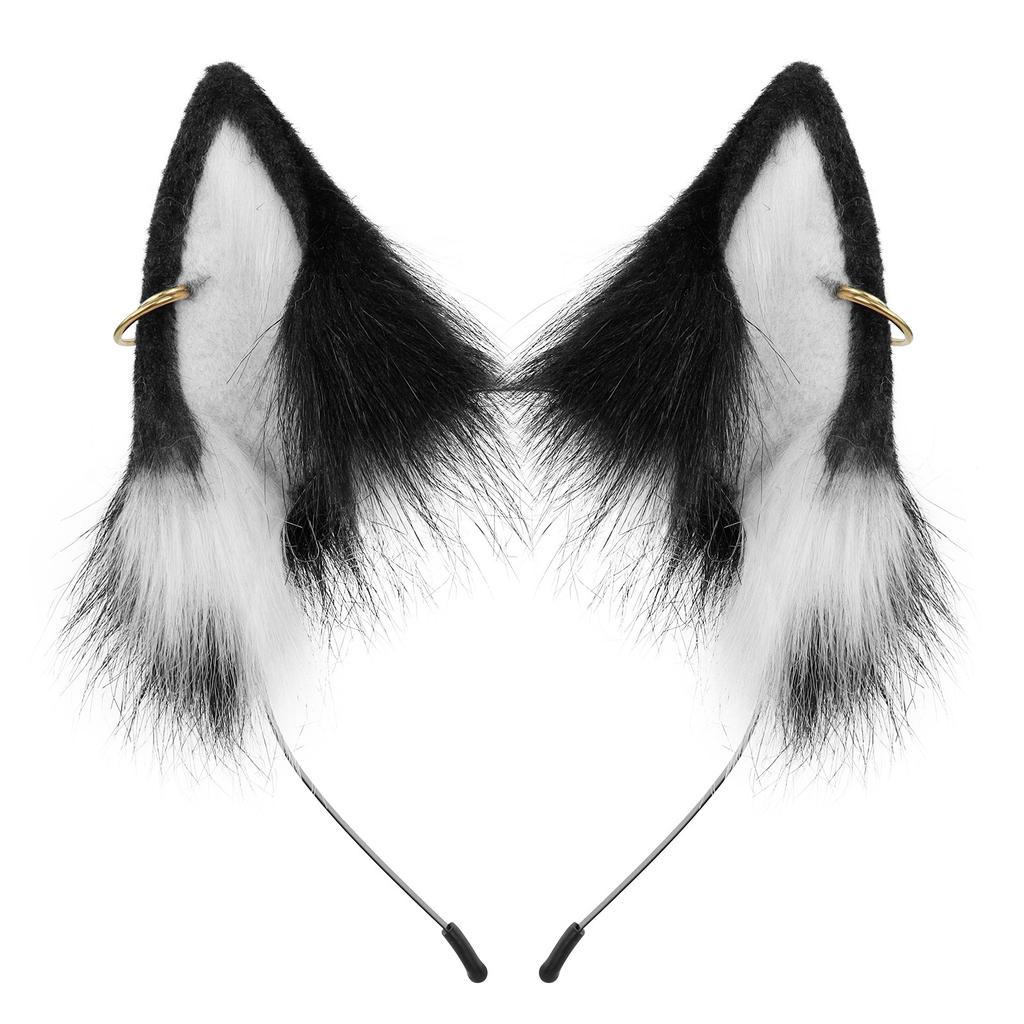Plush simulated fox ears comic show cosplay props headdress handmade animal ear headband cat ear headdress