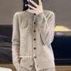 Женский кашемировый кардиган QingHe 30% кашемира - Мягкий и теплый свитер из смесовой шерсти