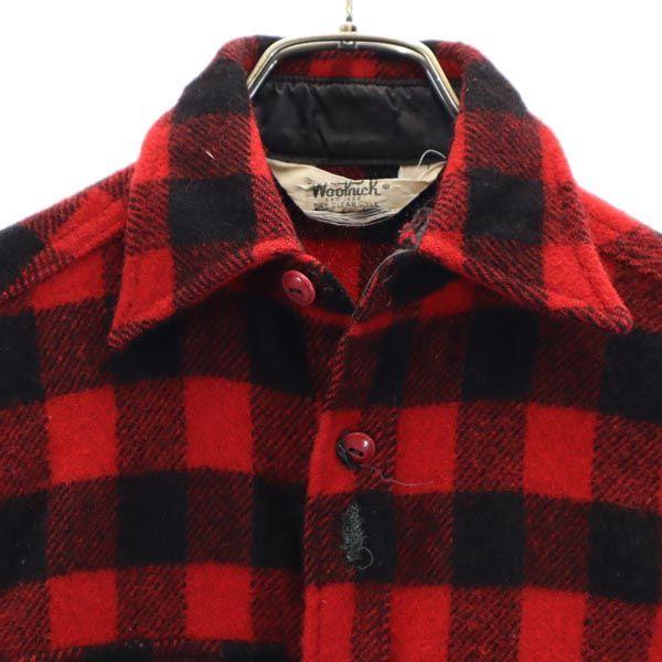 Woolrich Винтажная рубашка 70-х годов из смесовой шерсти в клетку с длинным рукавом S Красноватый Мужская Б/у