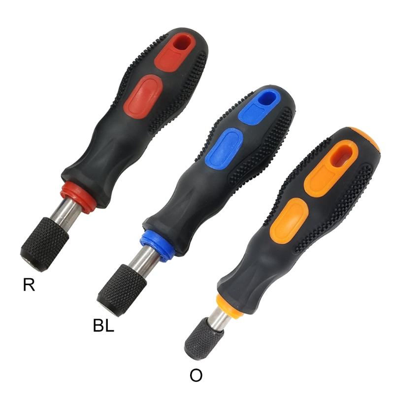 Compact Screwdriver Bit Metal & Plastic Self Screwdriver Holding Tool PP Handle 1/4"/6.35mm Quick Release Handle Tool