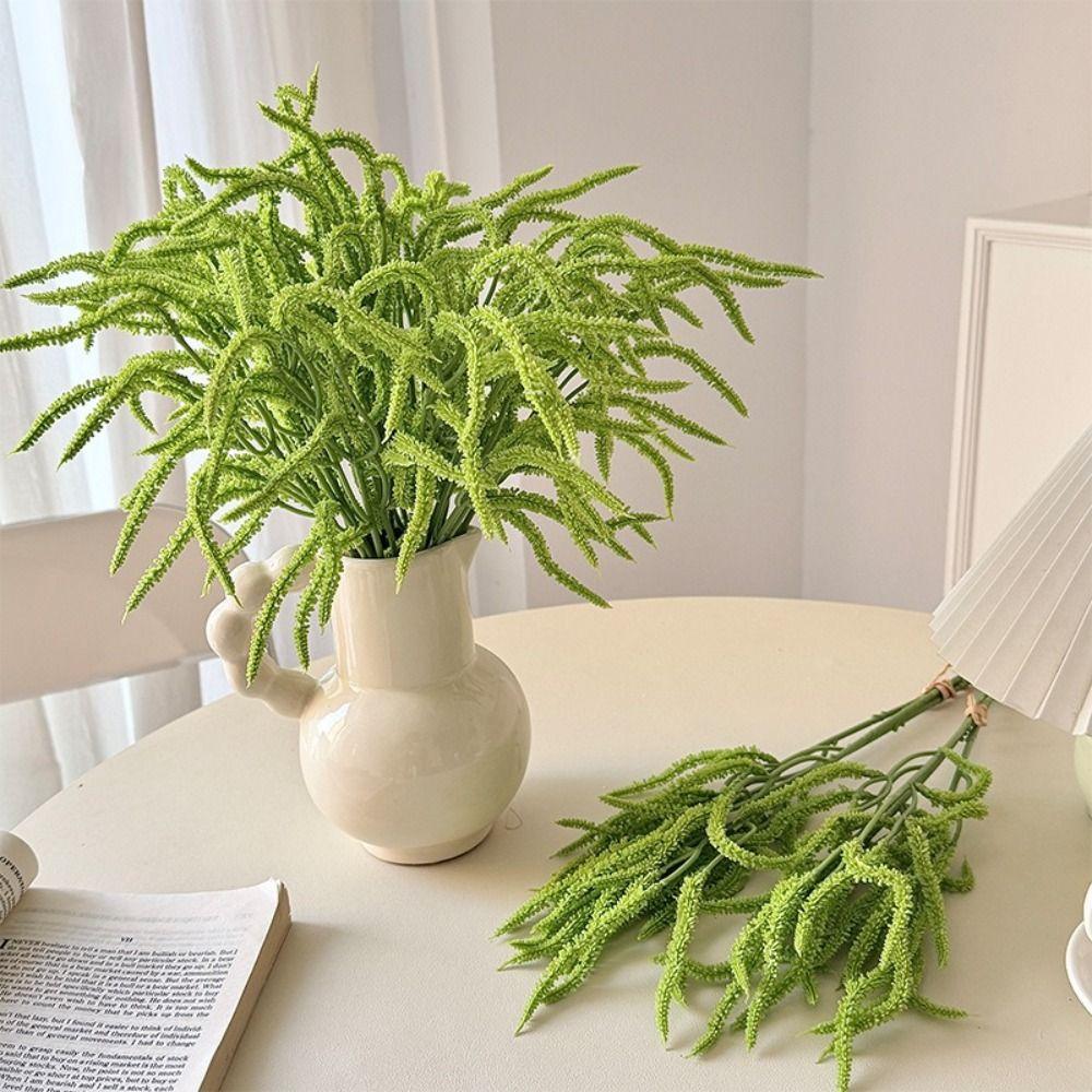 Green Artificial Plants Silicone Simulated Green Plant Lifelike Palm Vine Home Decor