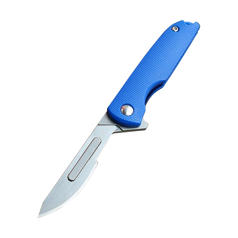Mini Utility Knife ABS Handle Folding Scalpel EDC Quick Open Emergency Medical Knife Keychain Unpacking Pocket Knife Box Cutter