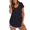 Stylish Women's Summer Short Sleeve Blouse In Vibrant Colors Plus Size Casual Tunic