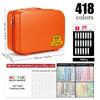 418-Color Acrylic Marker Set: Professional Grade, Soft Bristle Pens for Students and Artists in a Compact Suitcase.