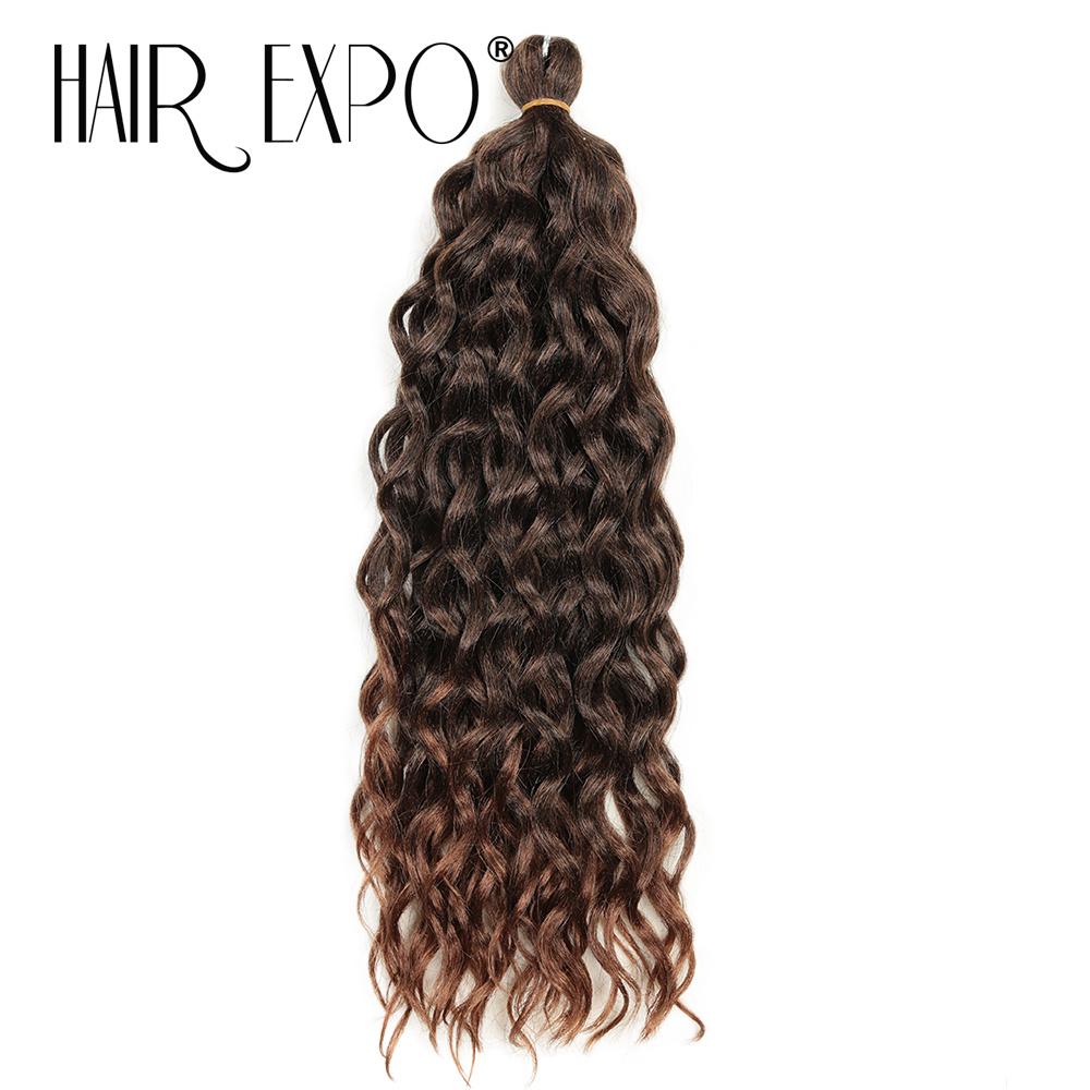 18Inch 24Inch Ocean Wave Crochet Braids Hair Hawaii Afro Curls Ombre Synthetic Braiding Hair Extensions Deep Wave Crochet Hair