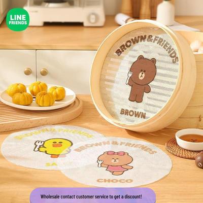 Милая мультяшная пароварка: Антипригарный силиконовый коврик для булочек и выпечки, пищевой