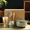 6PCS Ceramic Bamboo Japanese Matcha Tea Set Matcha Whisk Holder Matcha Making Kit  Tea Lovers