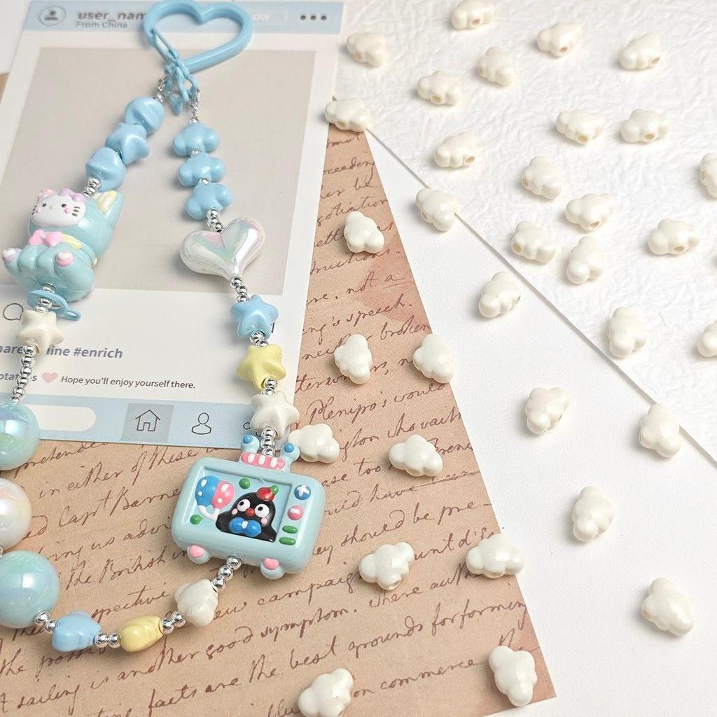 Маленькие акриловые бусины в форме облака и сердца для DIY-украшений и подвесок