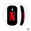 Wireless Mouse - Netflix - Red Logo - Compatible Mac and PC - USB Wifi - Black