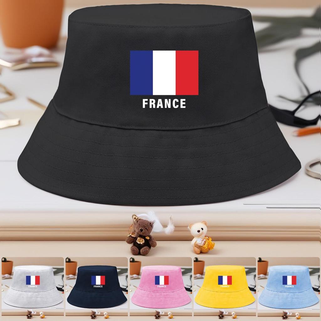Bucket Hat With France Flag Print , Patriotic Fisherman Cap Simple Lightweight Casual Fishing Hat