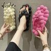 Bubble Slides Funny Massage Spa Flip-flops Pillow Women's Slippers Soft Anti-Slip Reflexology Sandals 2024 New Fashion Summer