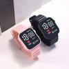 Светодиодные электронные часы с большим экраном, модный квадратный дизайн, точное время, удобные часы с силиконовым ремешком