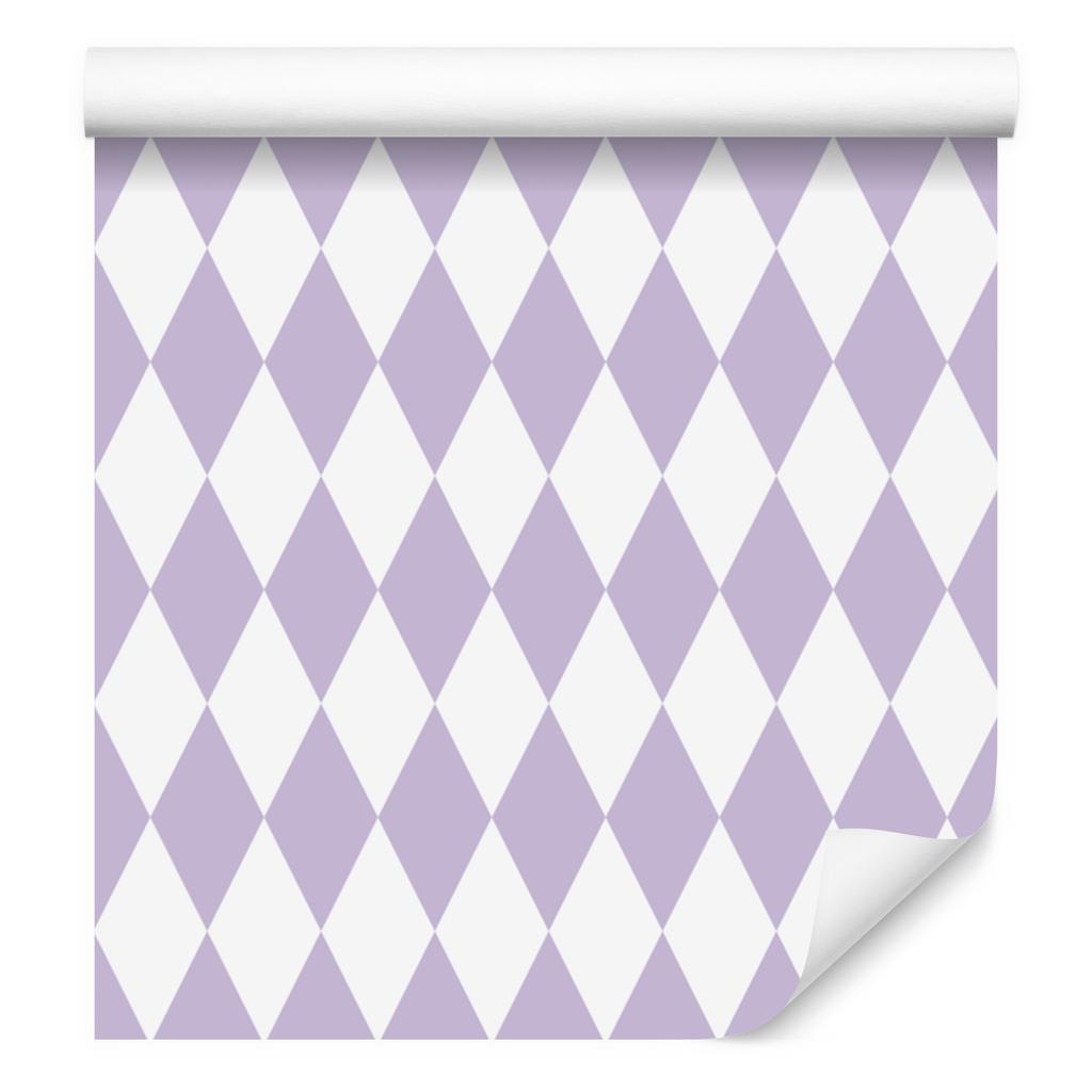 Harlequin Diamonds Wallpaper White and Lavender for Living Room and Bedroom 50x1000