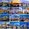 Пейзаж DIY 5D алмазная живопись полная круглая дрель городская улица Алмазная вышивка крестиком горный хрусталь мозаика домашний декор подарок
